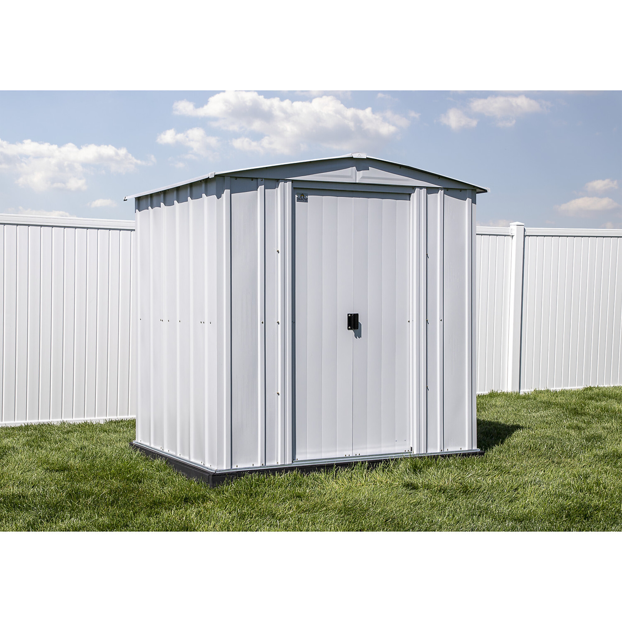 Classic Steel Storage Shed, 6X5, Flute Grey